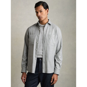 REISS CRAWFORD Twin Pocket Button Through Overshirt